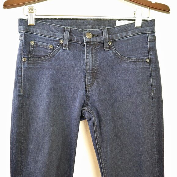 Rag & Bone Size 27 Skinny Jeans Mid Rise Midnight Dark Blue Wash - Picture 3 of 11